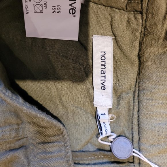 NWT Nonnative Wool Cotton Straight Leg Olive Pants Size M - Picture 4 of 4